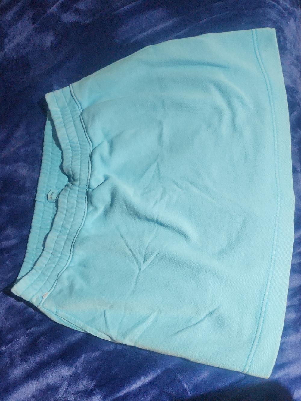 aerie Sky Blue Ribbed Elastic Waist Skirt
